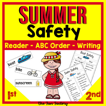 Preview of Summer Safety Activities - Decodable Reader for K & 1st