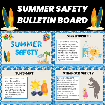 Preview of Summer Safety Bulletin Board