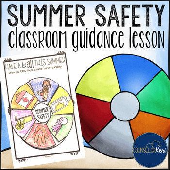 Preview of Summer Safety Classroom Guidance Lesson for Elementary School Counseling