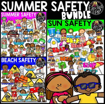 Preview of Summer Safety Clip Art Bundle {Educlips Clipart}