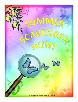 Preview of Summer Scavenger Hunt Activity Distance Learning