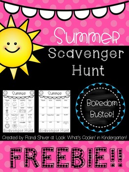 Preview of Summer Scavenger Hunt Freebie