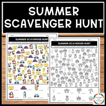 Preview of Summer Scavenger Hunt Seek and Find Activity Printable