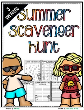 Preview of Summer Scavenger Hunt - Summer Nature Walk Exploration