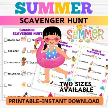 Preview of Summer Scavenger Hunt - Summer end of Year Activity