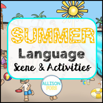 Preview of Summer Picture Scene for Speech Therapy - Language Scene