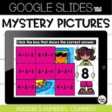 Summer School Activities Google Slides™ Adding 3 Numbers M