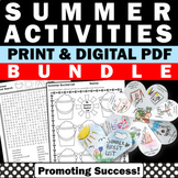Summer Work Packet Craftivity 2nd to 3rd Grade Fun Summer 