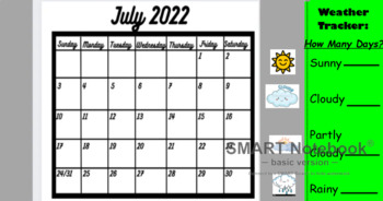 Preview of Summer School Calendar Smartboard Slides