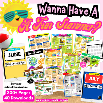 Preview of Summer School Curriculum ( June and July) For Preschoolers 3-5