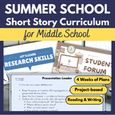 Summer School Activities Curriculum - Short Story Project 