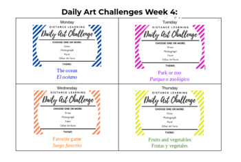Preview of Summer School Daily STEM/STEAM/Art Challenges (ESL, STEM, bilingual) 20 days