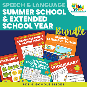 Preview of Bundle for Language & Listening - Extended School Year - ESY - Summer School