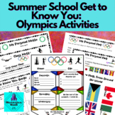 Preview of Summer School First Day Activities: Olympics!