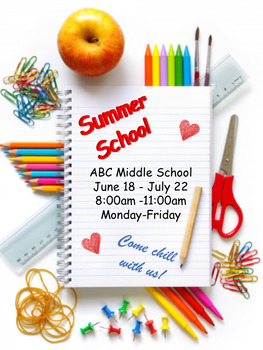 Preview of Summer School Flyer Template