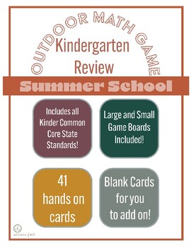 Preview of Summer School Kindergarten Math Nature-Based Scavenger Hunt | All Math K CCSS