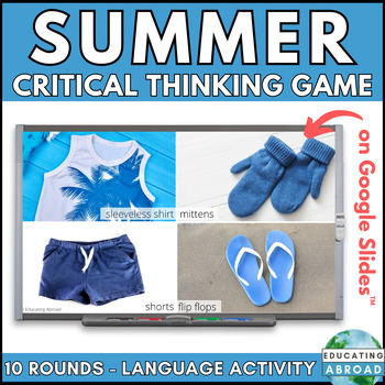 Preview of Summer School Language Arts Activity | Fun Critical Thinking Challenges