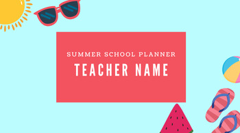 Preview of Summer School Lesson Planner