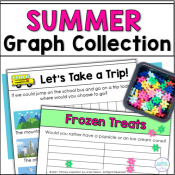 Preview of Summer Math - Bar Graphs and Tally Marks - June Activities - End of the Year