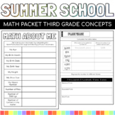 Summer School Math Packet (3rd Grade Math Concepts)