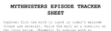 Summer School: MythBusters episode tracker sheet