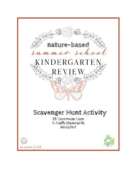Preview of Summer School Nature-Based Kindergarten Math Scavenger Hunt with 18 CCSS