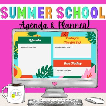 Preview of Summer School Planner & Agenda |Monthly & Weekly| Google Slides