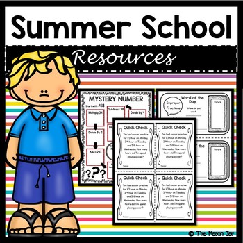 Preview of Summer School Resources - 5th Grade Math