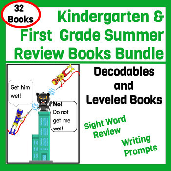 Preview of Summer School Review Books for Kindergarten and First Grade Readers