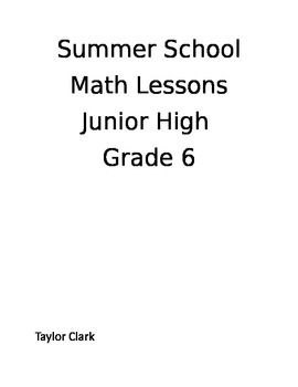Preview of Summer School Rules and Calendar (Math)