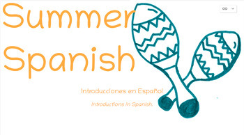 Preview of Summer School Spanish Google Slides