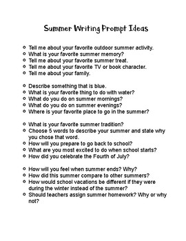 Summer School Writing Journal by Miss Slivnik | Teachers Pay Teachers