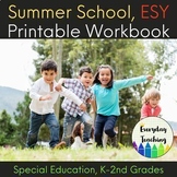 Summer School and ESY Worksheets: Special Education, Autism