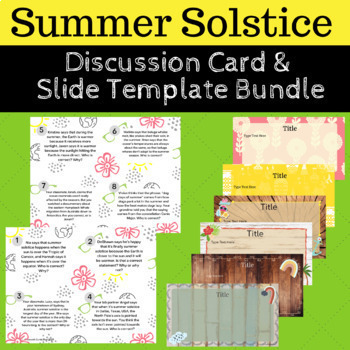 Preview of Summer Science Activity and Slide Template Bundle NGSS Earth Science