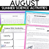 Summer Science August Activities