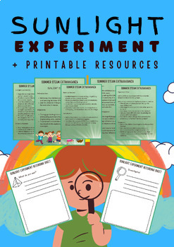 Preview of Summer Science Sunlight Experiment - Guided Activity Pack!