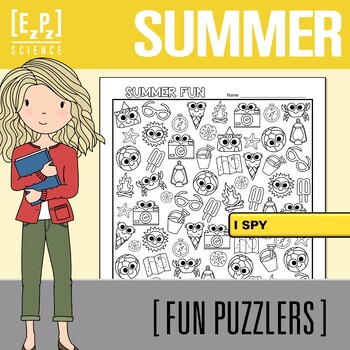 Preview of Summer Search Activity | I Spy Holiday Challenge for Early Finishers