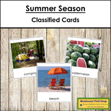 Summer Season - Montessori 3-Part Cards - Vocabulary, ESL