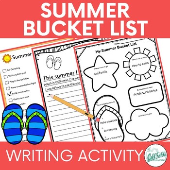 Preview of Summer Season Bucket List Activities - Goal Setting - Creative Writing