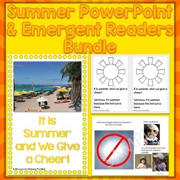 Preview of Summer Season PowerPoint & Emergent Reader Bundle