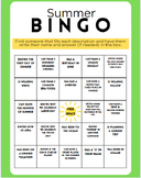 Summer Season Themed Bingo for Classroom 100% Customizable
