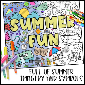 Summer Seasonal Collaborative Coloring Oversized Poster by Brittany ...
