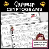 Summer Secret Message Word Puzzle - Crack the Code EOY Activities