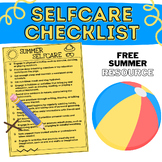 Summer Selfcare Checklist: Social Emotional Learning {Free