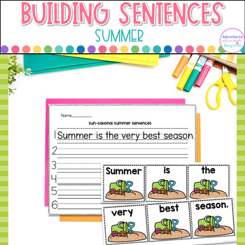 Preview of Summer Sentence Building