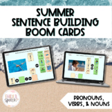 Summer Sentence Building Boom Cards for Language | Subject