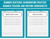 Summer Sentence Handwriting Practice Summer Tracing and Wr