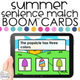Summer Sentence Match Boom™ Cards - Distance Learning for 
