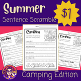Summer Sentence Scramble | Camping Edition | NO PREP | End