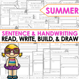 Summer Sentence Writing & Handwriting Practice with High-F